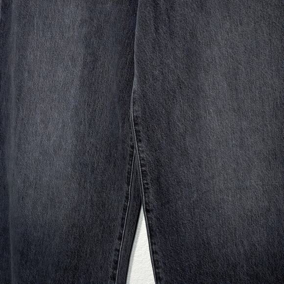 Madewell Women’s Super-Wide Leg Jeans Washed Black Long Rise Minimalist 30" - Picture 6 of 12